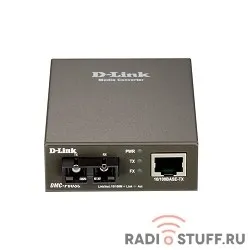 D-Link DMC-F60SC/E Медиаконвертер с 1 портом 10/100Base-TX и 1 портом 100Base-FX с разъемом SC для одномодового оптического кабеля (до 60 км)