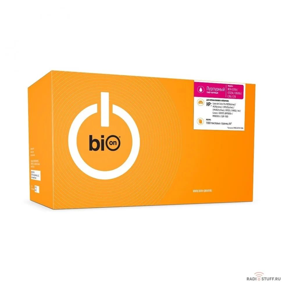 Bion CF213A/CE323A/CB543A/C716/C731 Картридж для HP LaserJet Pro M251CM1415/1312/CP1525/1215/1515;Canon LBP5050/MF8030/8050/8080/8040/LBP-7100/7110/MF8230/8280/628/623 (1800  стр.), Пурпурный
