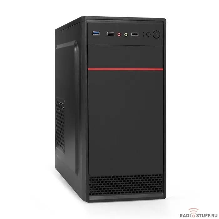 Exegate EX295156RUS Корпус Minitower ExeGate MA-401-XP400 (mATX, БП XP400 с вент. 12см, 2*USB+1*USB3.0, аудио, черный)