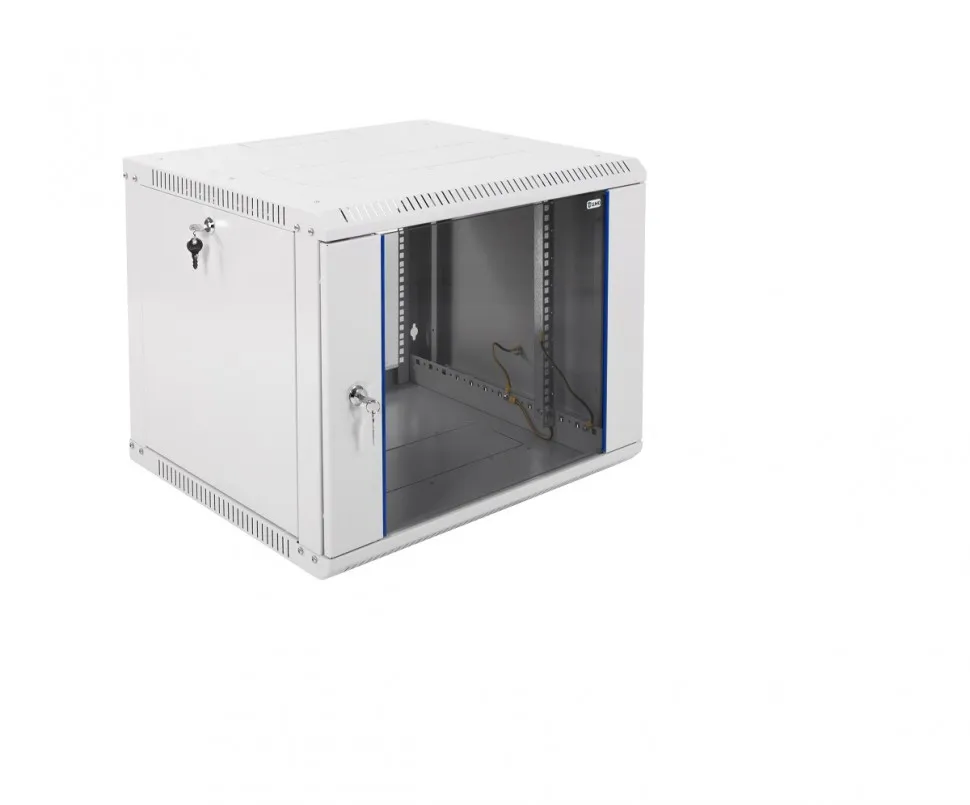 Шкаф телекоммуникационный настенный разборный ЭКОНОМ 9U (600 × 520) дверь стекло