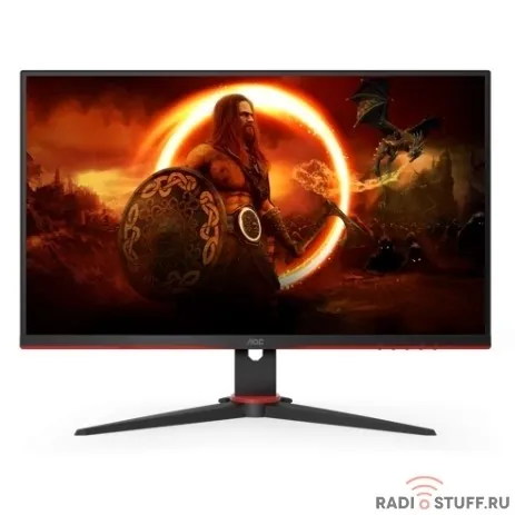 LCD AOC 23.8'' 24G2SU {VA 1920х1080 350cd 178/178 3000:1 4ms D-Sub 2xHDMI DisplayPort USB-Hub Tilt Swivel Speakers Curved}