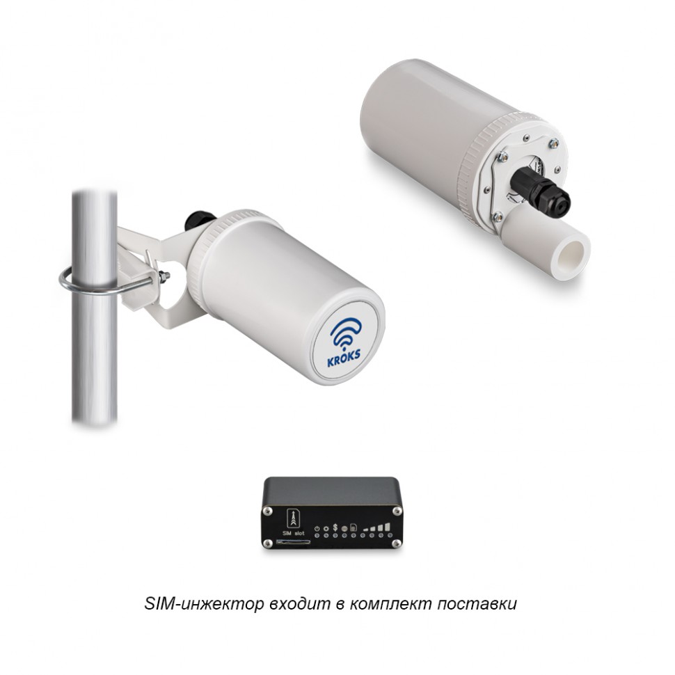 Роутер Kroks Rt-Pot RSIM DS mQ-EC с SMD модемом Quectel LTE cat.4, с поддержкой SIM-инжектора