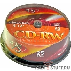 VS CD-RW 80 4-12x CB/25       